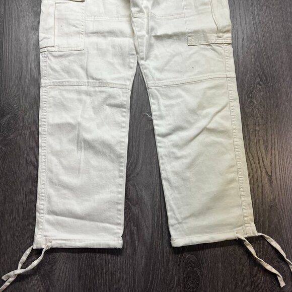 Forever 21 White Cargo Light Weight Pants XS NWT New Extra Small - Picture 3 of 11